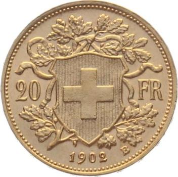 20 Franken 1902 B - Vreneli